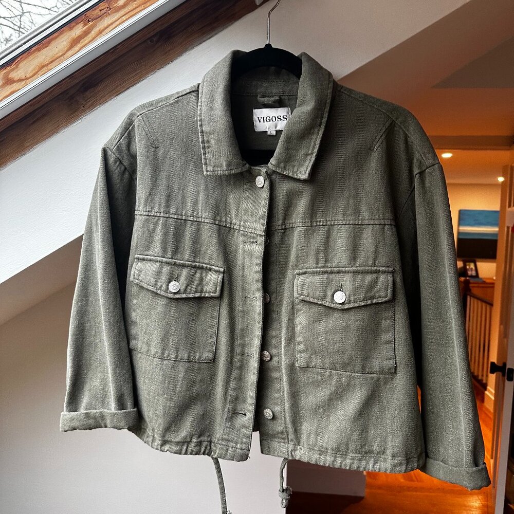 Crop green jacket from Nordstrom